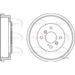 Apec Brake Drum Rear DRM9990
