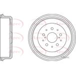 Apec Brake Drum Rear DRM9997