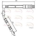 Apec Brake Hose Front Left HOS3266