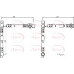 Apec Brake Hose Front Right HOS3519