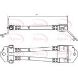 Apec Brake Hose Rear HOS3554