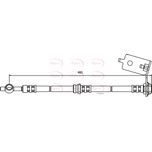 Apec Brake Hose Rear Right HOS3571