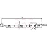 Apec Brake Hose Front Left HOS3595