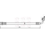 Apec Brake Hose Front Right HOS3603