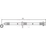 Apec Brake Hose Front Left HOS3671