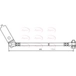 Apec Brake Hose Front Left HOS3725