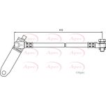 Apec Brake Hose Front Right HOS3726