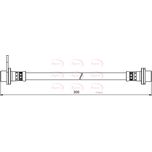 Apec Brake Hose Rear Inner, Left HOS3910