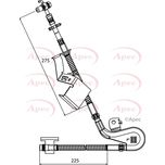 Apec Brake Hose Front Left HOS3938