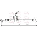 Apec Brake Hose Front Left HOS3979