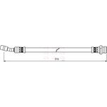 Apec Brake Hose Rear Left HOS4015