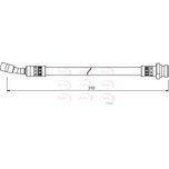 Apec Brake Hose Rear Right HOS4016