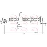 Apec Brake Hose Front Lower, Right HOS4027
