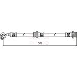 Apec Brake Hose Front Left HOS4050