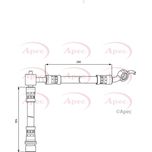Apec Brake Hose Rear Left HOS4086