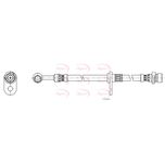 Apec Brake Hose Front Right HOS4491