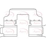 Apec Brake Pad Fitting Kit Rear KIT1132