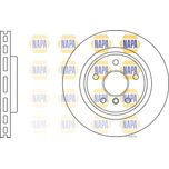 NAPA Brake Disc Single Vented Front Left NBD5656