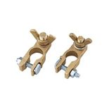 Brass Wing Nut Battery Terminal Clamps (Pair) T010