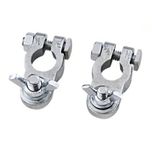 Zinc Wing Nut Battery Terminal Clamps (Pair) T066