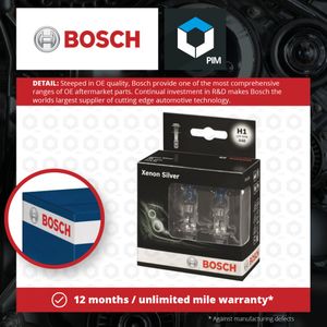 Bosch Xenon Silver H1 12v 55w P14.5s (X2) 1987301080