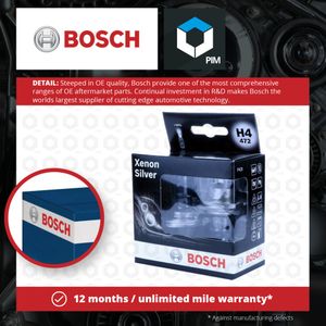 Bosch Xenon Silver H4 12v 60/55w P43t(X2) 1987301081