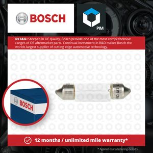 Bosch L/Life C5w 12v 5w Sv8.5-8 Trade Pk 1987302281