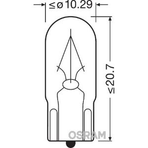 Osram (U10) 24v2w T10 W2.1x9.5d Cles 2840