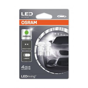 Osram 501 Repl. Led Green Std (X2) 2880GR-02B