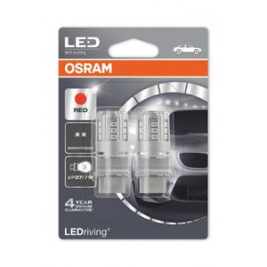 Osram 180 Led 12v P27/7w Red (X2) 3547R-02B