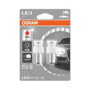 Osram 382r Led 12v P21w Red (X2) 7458R-02B