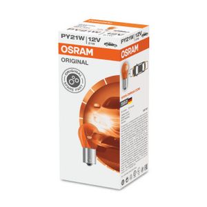 Osram (U10)12v 21w Bau15s Amber Trade Pk 7507