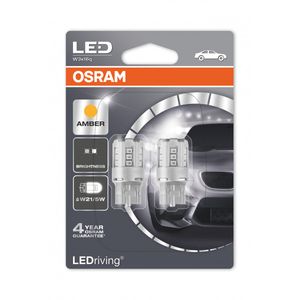Osram 580/380w Led 12v W21/5w Amber (X2) 7715YE-02B