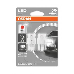 Osram 580/380w Led 12v W21/5w Red (X2) 7716R-02B