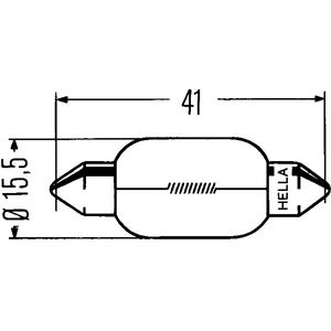 Hella U10 12v 15watt Festoon (Sv8 5) 8GM002091-141