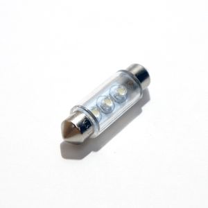 Autolamps 12v Festoon 11x38mm 3-Led Green (X2) LED239GT