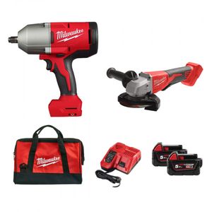 Milwaukee M18 1/2in. BRUSHLESS HIGH TORQUE IMPACT WRENCH GRINDER KIT 4933498206 M18BLPP2E-502B