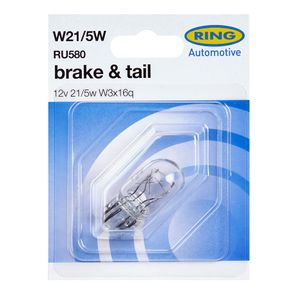 Ring Automotive 12v 21/5w W21/5w W3x16q Brake/Tail RU580