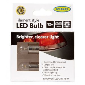 Ring Automotive 12v 207 R5w Filament Style Led (X2) RW2073FSLED