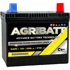 AgriBatt ELB40 Heavy Duty Electric Fence Battery 12V 27Ah c100