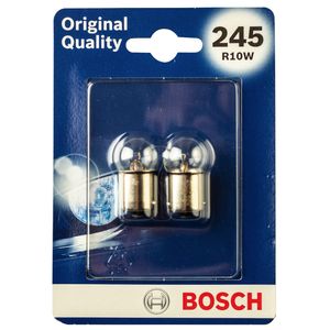 245 R10W Pack of 2 Bosch Original Quality Bayonet Side-Tail-Interior Bulbs 12V 10W - 1987301611 - BA15S R10W