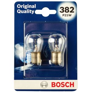 382 P21W Pack of 2 Bosch Original Quality Bayonet Side-Tail-Interior Bulbs 12V 21W - 1987301609 - BA15S P21W