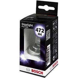 H4 472 Bosch Gigalight Plus 120 Halogen Headlight Bulb 12V 60/55W - 1987301650 - P43T