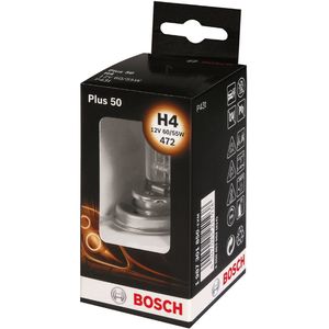 H4 472 Bosch Plus 50 Halogen Headlight Bulb 12V 60/55W - 1987301850 - P43T