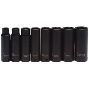 Carlyle Tools - 8 Piece 3/8 Drive Metric Deep Impact Socket Set - 61-0206