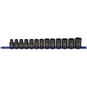 Carlyle Tools - 13 Piece 12 Point 1/2 Drive Metric Impact Socket Set - 61-0306