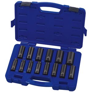 Carlyle Tools - 14 Piece 1/2 Drive Metric Deep Impact Socket Set - 61-0308
