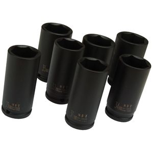Carlyle Tools - 7 Piece 1/2 Drive Metric Spindle Nut Deep Impact Socket Set - 61-0320