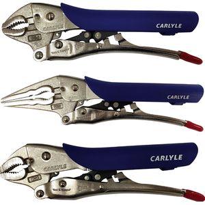 Carlyle Tools - 3 Piece Autogrip Locking Jaw Pliers Set - AGS3