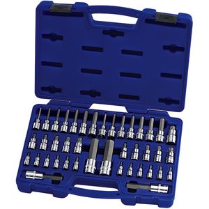 Carlyle Tools - 41 Piece Master Metric and SAE Torx Star Hex Bit Socket Set - BSTH41